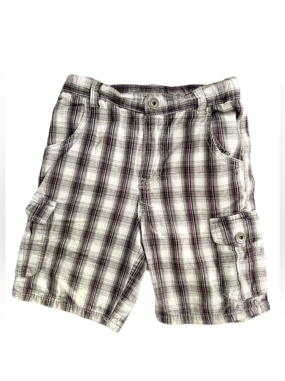 🩵 4/$20 Calvin Klein Black, White, & Purple Plaid Shorts